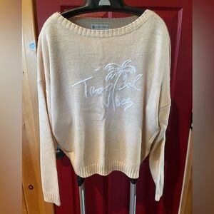 Tropical Vibes Peach colored sweater